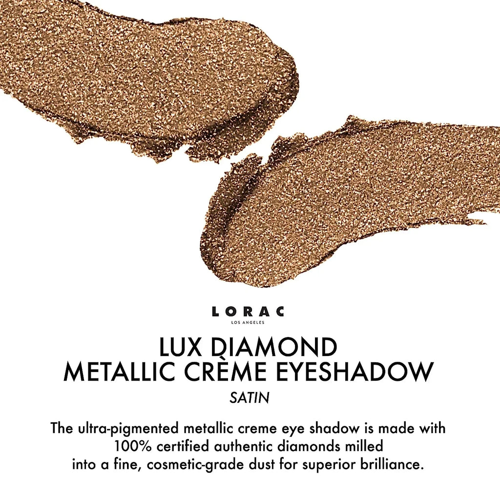 LORAC Lux Diamond Crème Eye Sizehadow | Metallic Sizehimmer Eyeshadow Powder | Sizeuede Brown