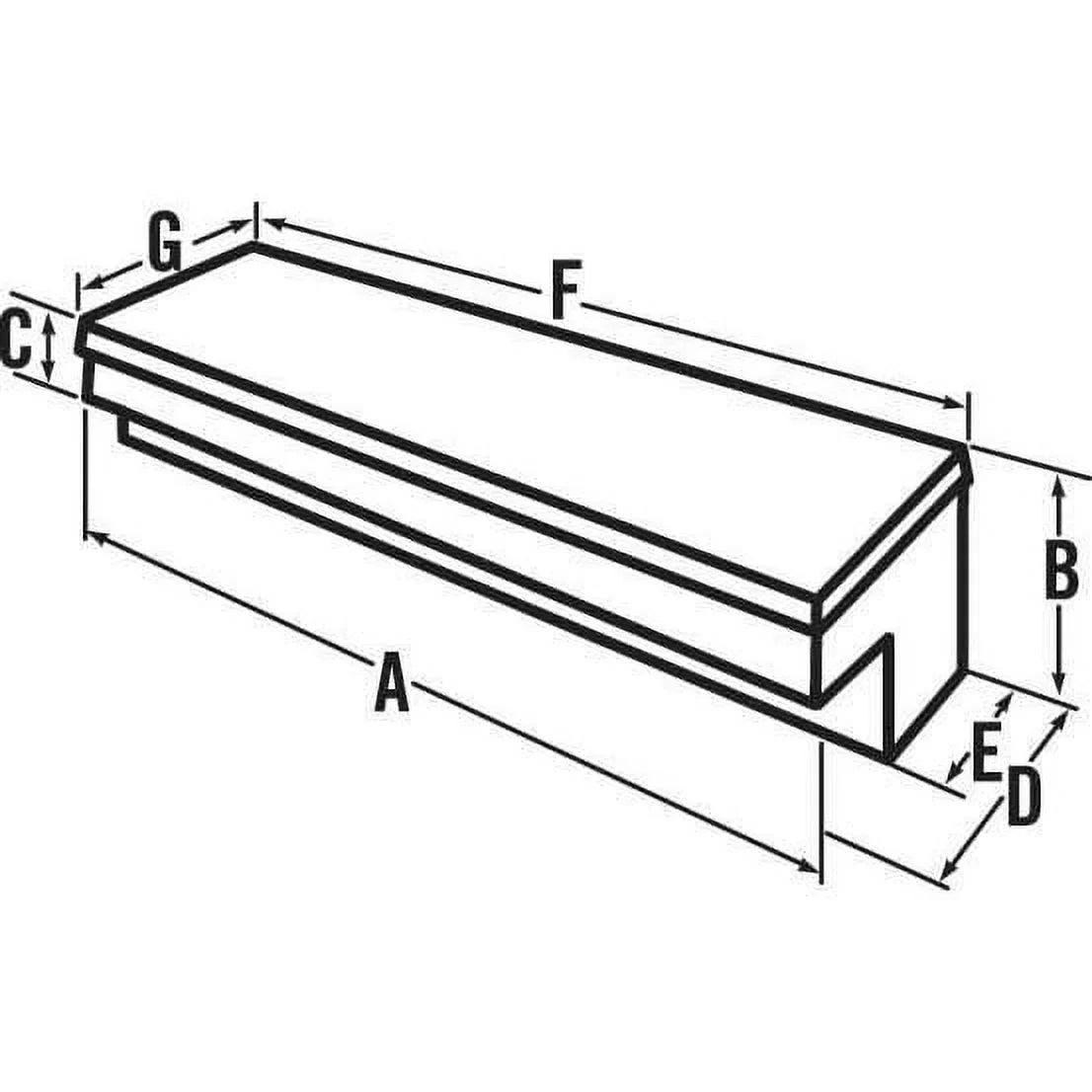 Crescent Jobox 58 1/2In Sizeteel Innerside Truck Box Ivory