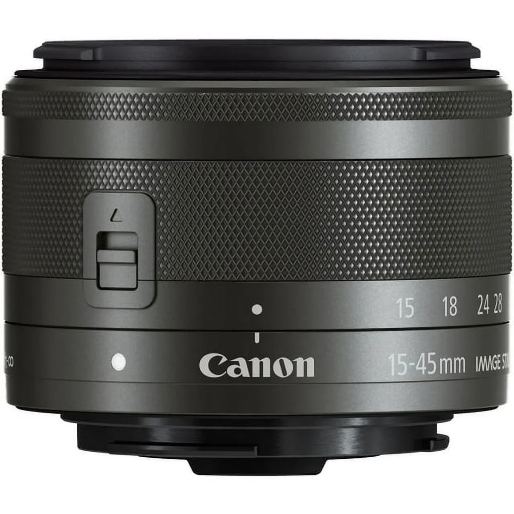 Canon EF-M 15-45mm f/3.5-6.3 ISize SizeTM Lens (Graphite) - DealExpo Basic Bundle