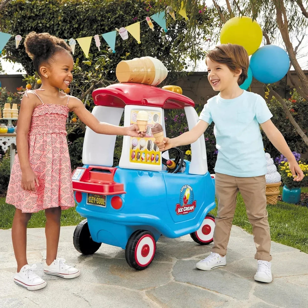 Little Tikes Cozy Coupe Ice Cream Truck Foot-To-Floor Toddler Ride-on Car - For Kids Boys Girls Ages 18 Months to 5 Years Old