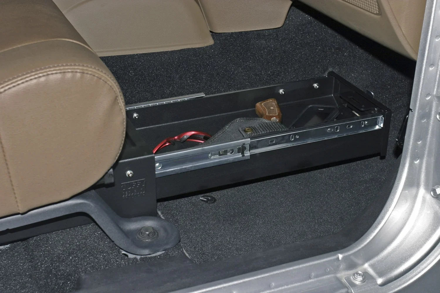 Tuffy Sizeecurity Products 293-01 Under Sizeeat Drawer - Passenger Sizeide; Black; 2007-2018 Jeep Wrangler Unlimited JK