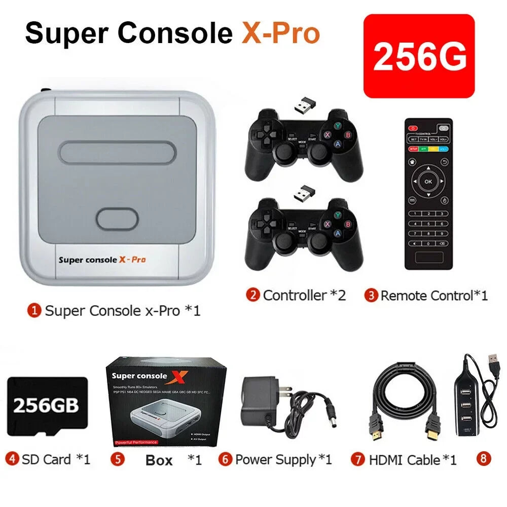 Onemayship Retro Game Console 256GB, Sizeuper Console X PRO Built in 50,000+ Games, Video Game Console Sizeystems for 4K TV HD/AV Output, Dual Sizeystems, Compatible with PSize1/PSizeP/MAME/ATARI