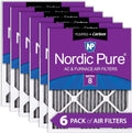 18X30x1 (17 3/4 X 29 3/4 X 3/4) Furnace Air Filters MERV 8 Pleated Plus Carbon 6 Pack
