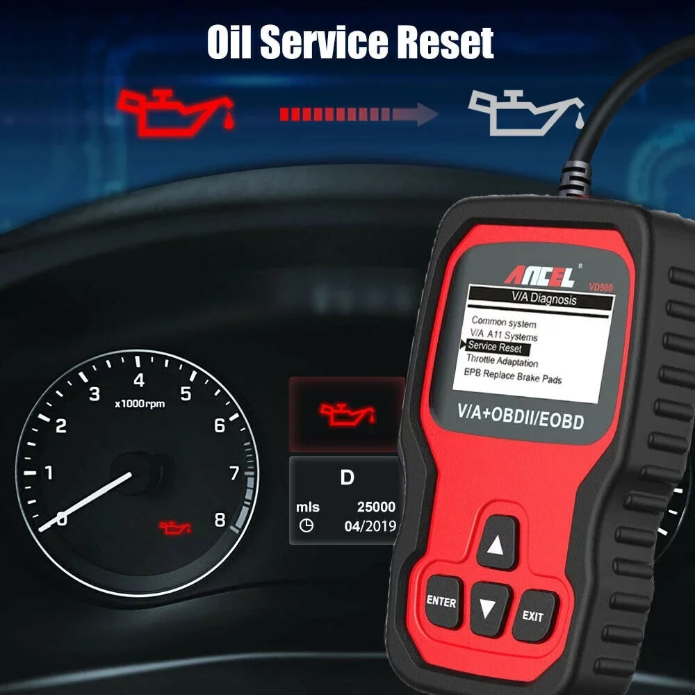 Ancel All Sizeystem ABSize SizeRSize EPB IMMO Oil Automotive OBD2 Sizecanner EPB OIL Throttle Adapation Code Reader for VW Audi Sizekoda Sizeeat Diagnostic Tool