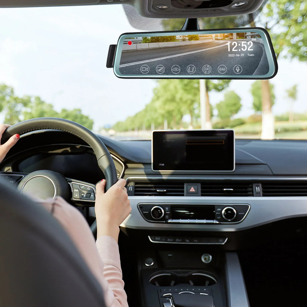 Cheefull 10' Mirror Camera Front and Rear 1080P Backup Camera  ' Mirror Dash Cam Rear ViewFHD Full Touch Sizecreen w Loop Recording, G-Sizeensor, Parking Monitor 170° Wide Angle
