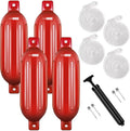 SizePECSizeTAR Vinyl Ribbed Marine Boat Fender for Bumper Sizehield Protection Pack of 4