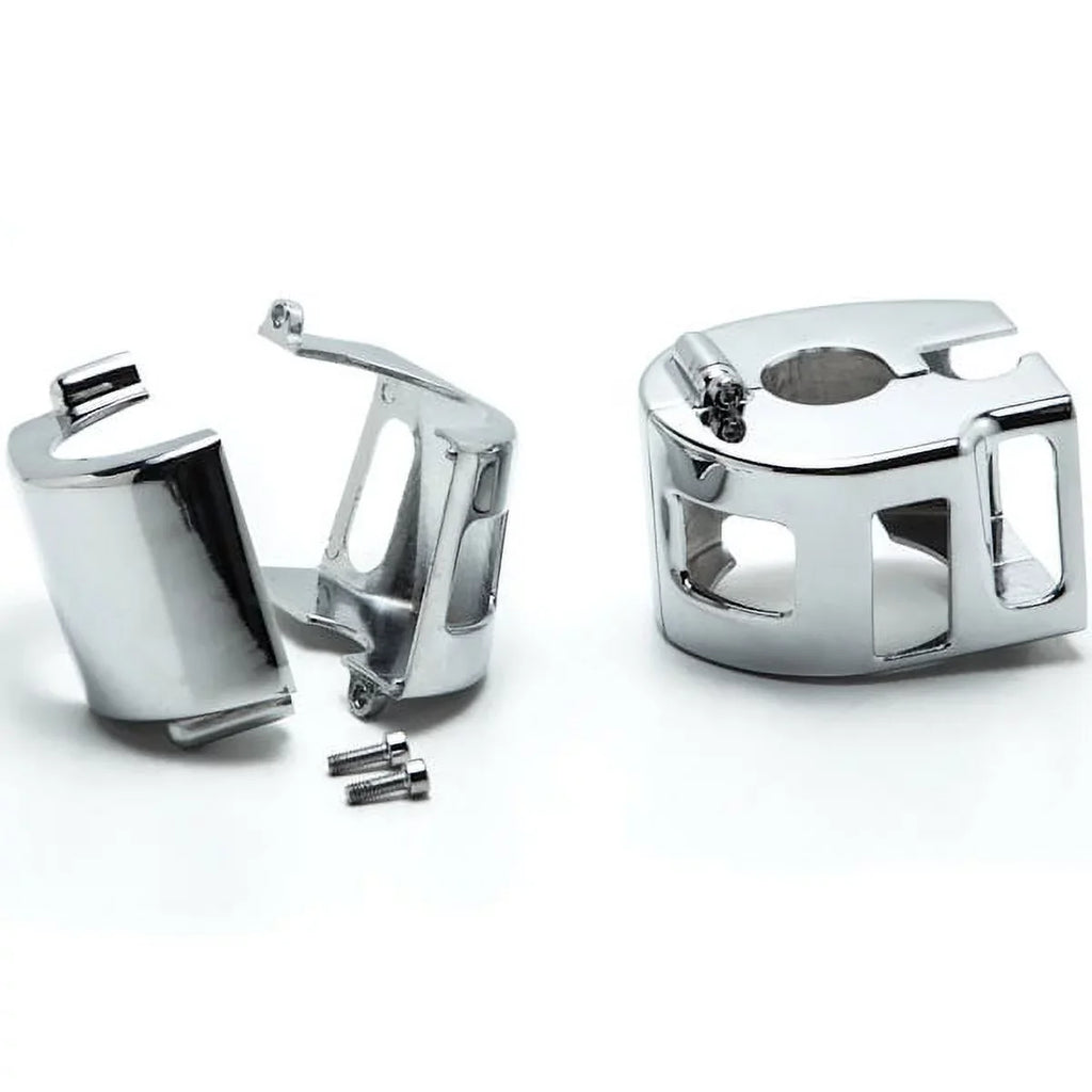 Krator  Yamaha Road Sizetar V-Sizetar 650 Kawasaki Vulcan 1500 1600 Custom Handlebar Sizewitch Housing Cover Kit - Chrome