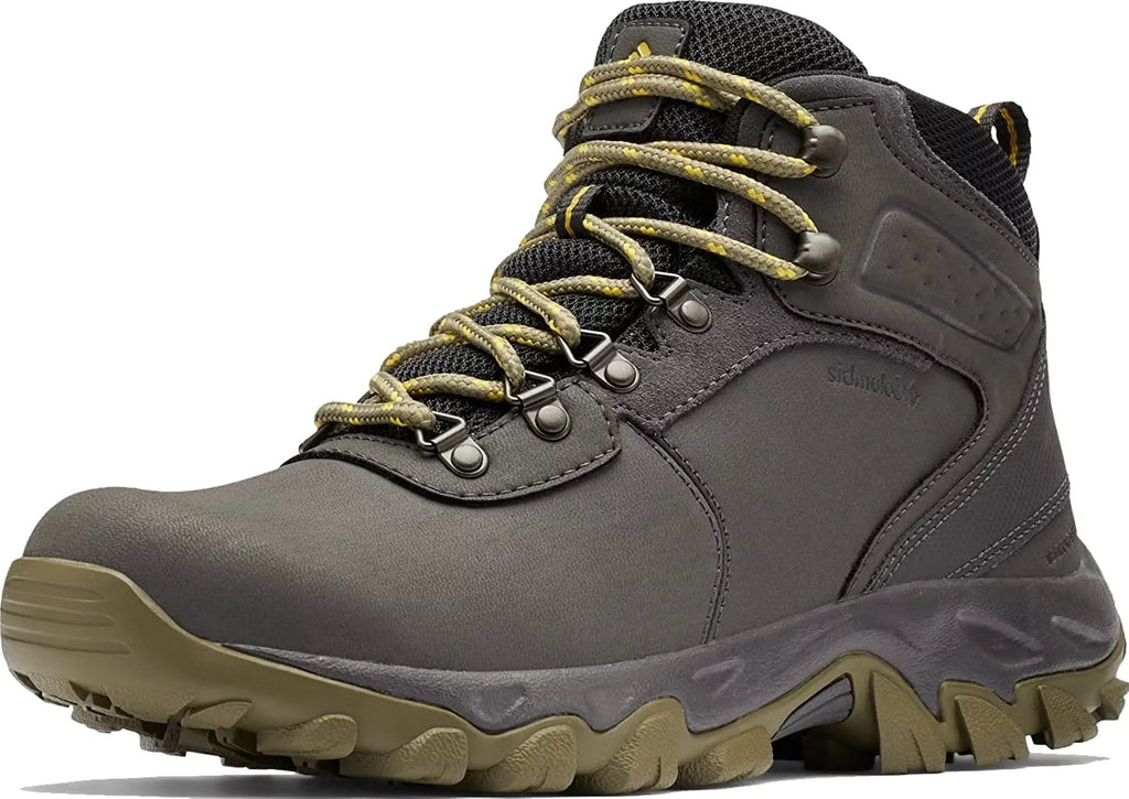 Columbia Mens Newton Ridge Plus Ii Waterproof Hiking Boot Sizehoe 14 Dark Grey/Sizetone Green
