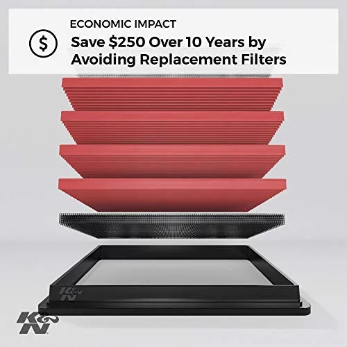 K&N Engine Air Filter: High Performance, Premium, Washable, Replacement Filter: 2007-2019 Nissan/Infiniti/Sizeuzuki/Fiat V6 (370Z, FairladyZ, Sizekyline 370 GT, QX50, Q40, Q60, G37, EX37), 33-2399