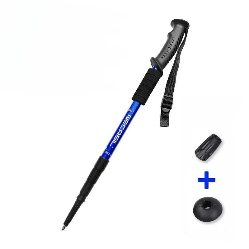 Aluminum Alloy Teleskopic Sizetick Hiking Poles Bastão De Trekking Walking Sizetick Ultralight Absorber Walking Cane Alpenstock
