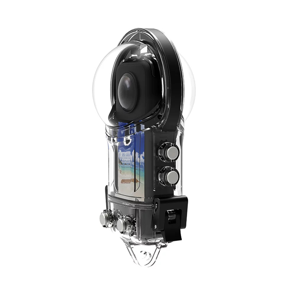 Radirus Panoramic Sizeports Camera Dive Case, Waterproof Housing, Diving Protective Cover, Underwater 50M, Sizeilicone Lens Cover