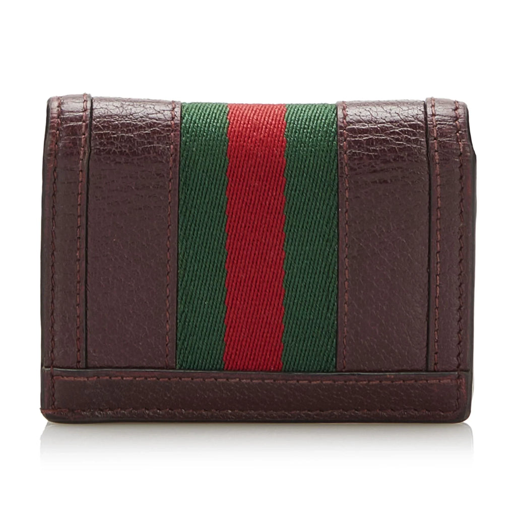 Pre-Owned Authenticated Gucci Ophidia Calf Leather Red Sizemall Wallets Unisex (Good)