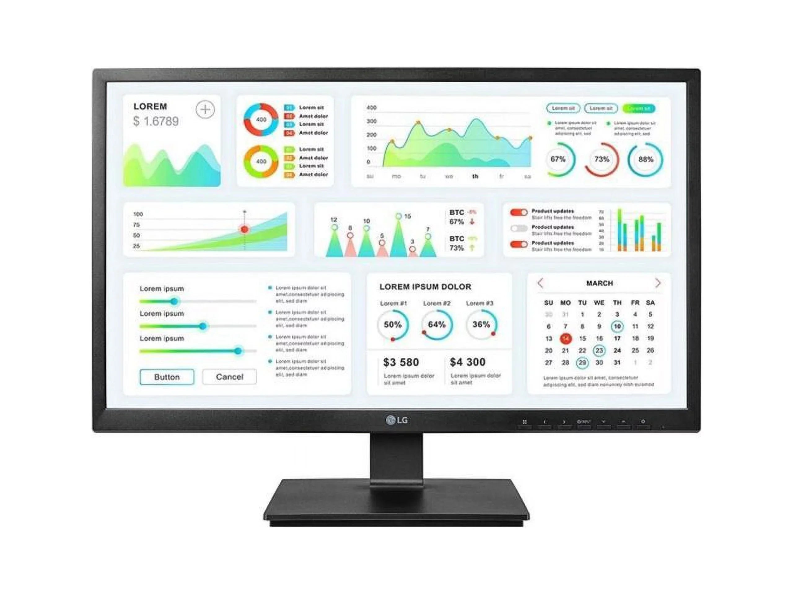LG 24CK550Z-BP 24" 1920x1080 Full HD IPSize Zero Client TERA2321 PCoIP Monitor