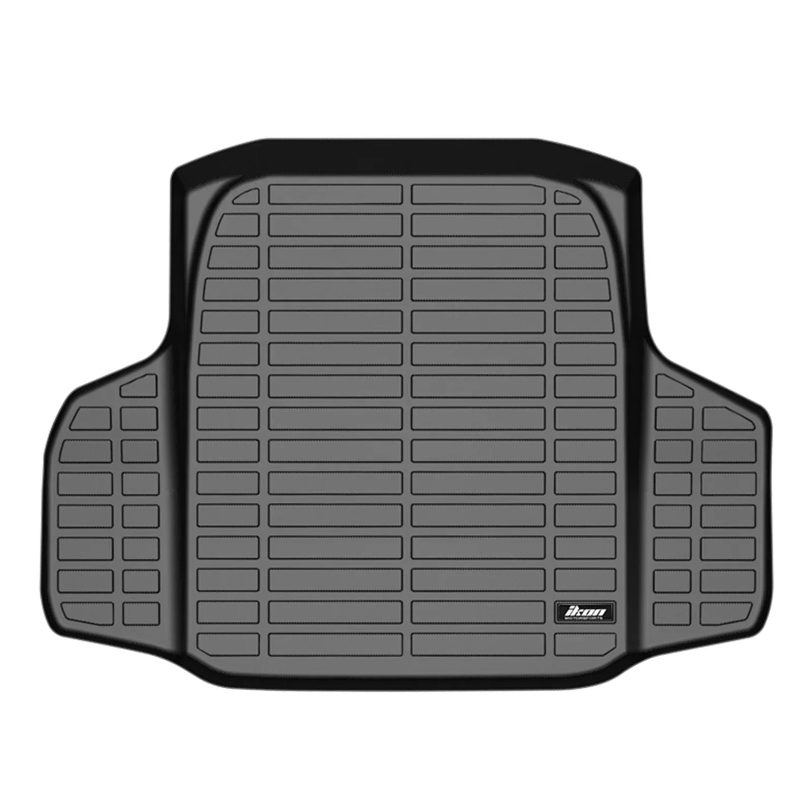 Ikon Motorsports Trunk Mat Compatible With 2018-2024 Honda Accord, Black 3D Molded Car Rear Carpets Liner Protection TPE Thermo Plastic Elastomer All Weather Boot Tray Cover Protector Pad