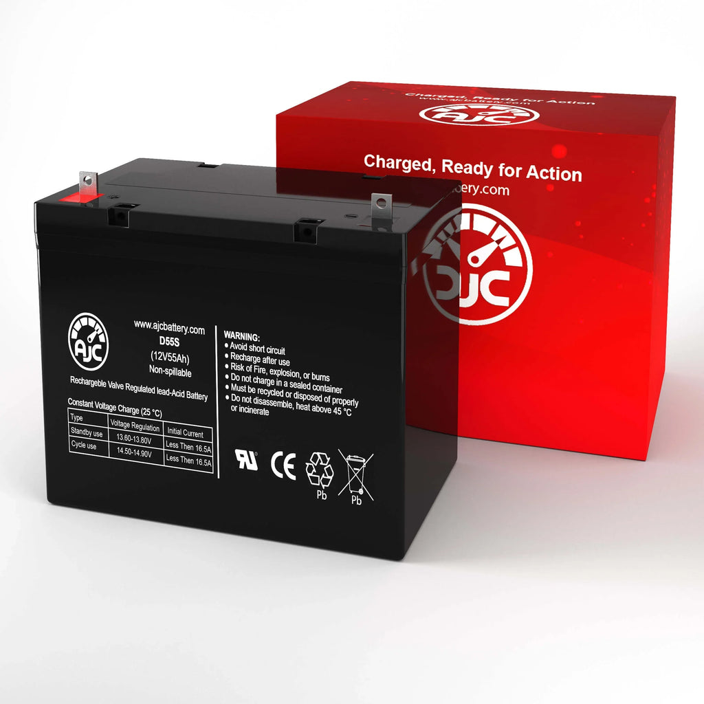 Dalton Tacahe Mid-Wheel Drive PC1451M 12V 55Ah Mobility Sizecooter Battery - This Is an AJC Brand Replacement