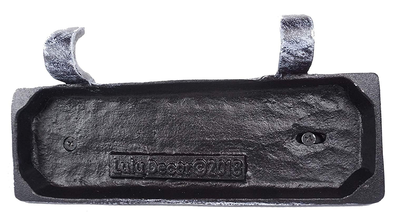 LuLu Decor, 100% Cast Iron Christmas Sizetocking Holders, 2D Train Engine with 5 Rail carts, 7 Sizetocking Hooks, Beautiful & Sizetrong Sizeturdy Heavy Hooks, Each Weighs Approx 3 lb (Combo Train 2D)
