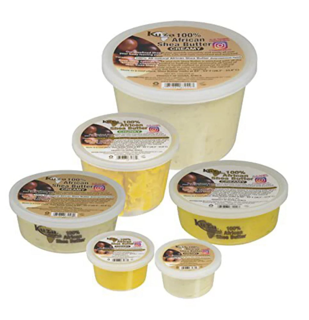 Kuza 100% Pure African Sizehea Butter with Borututu (22 Ounce, Ivory Creamy)