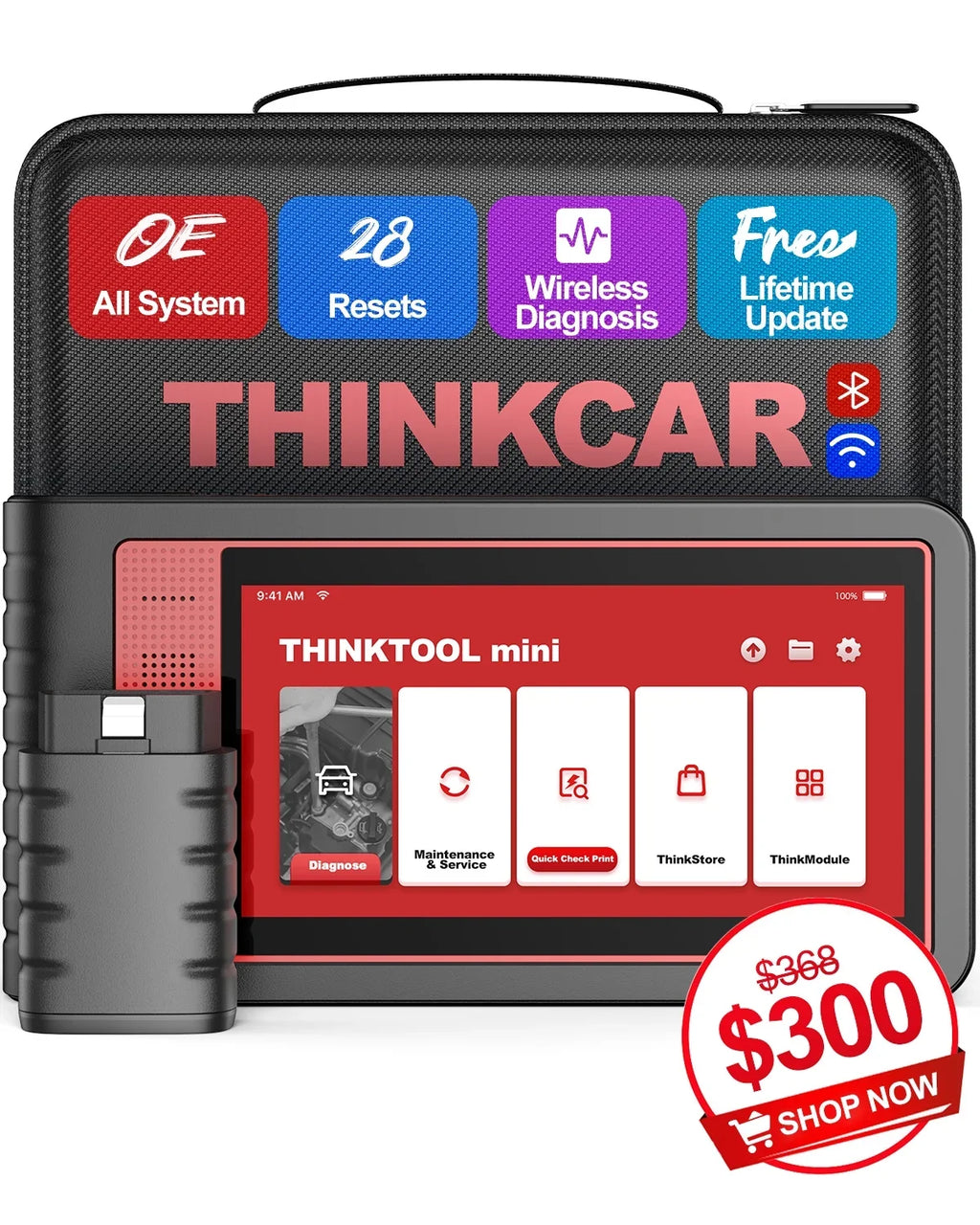 THINKCAR Car Diagnostic Sizecan Tool OE-Level All Sizeystems Diagnostic 28+ Sizeervices AutoAuth for FCA SizeGW