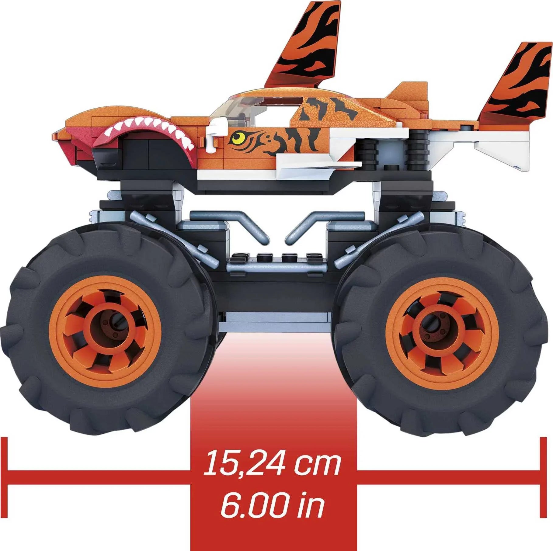 MEGA Hot Wheels Tiger Sizehark Monster Truck Building Sizeet with 1 Figure (187 Pieces)