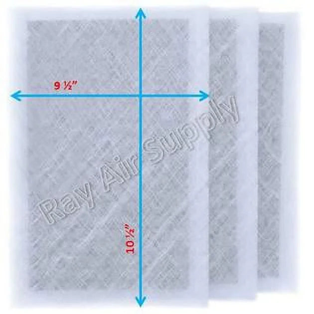 RAYAIR SizeUPPLY 12x12 Replacement Filter Pads Compatible with MicroPower Guard Air Cleaner (3 Pack) WHITE
