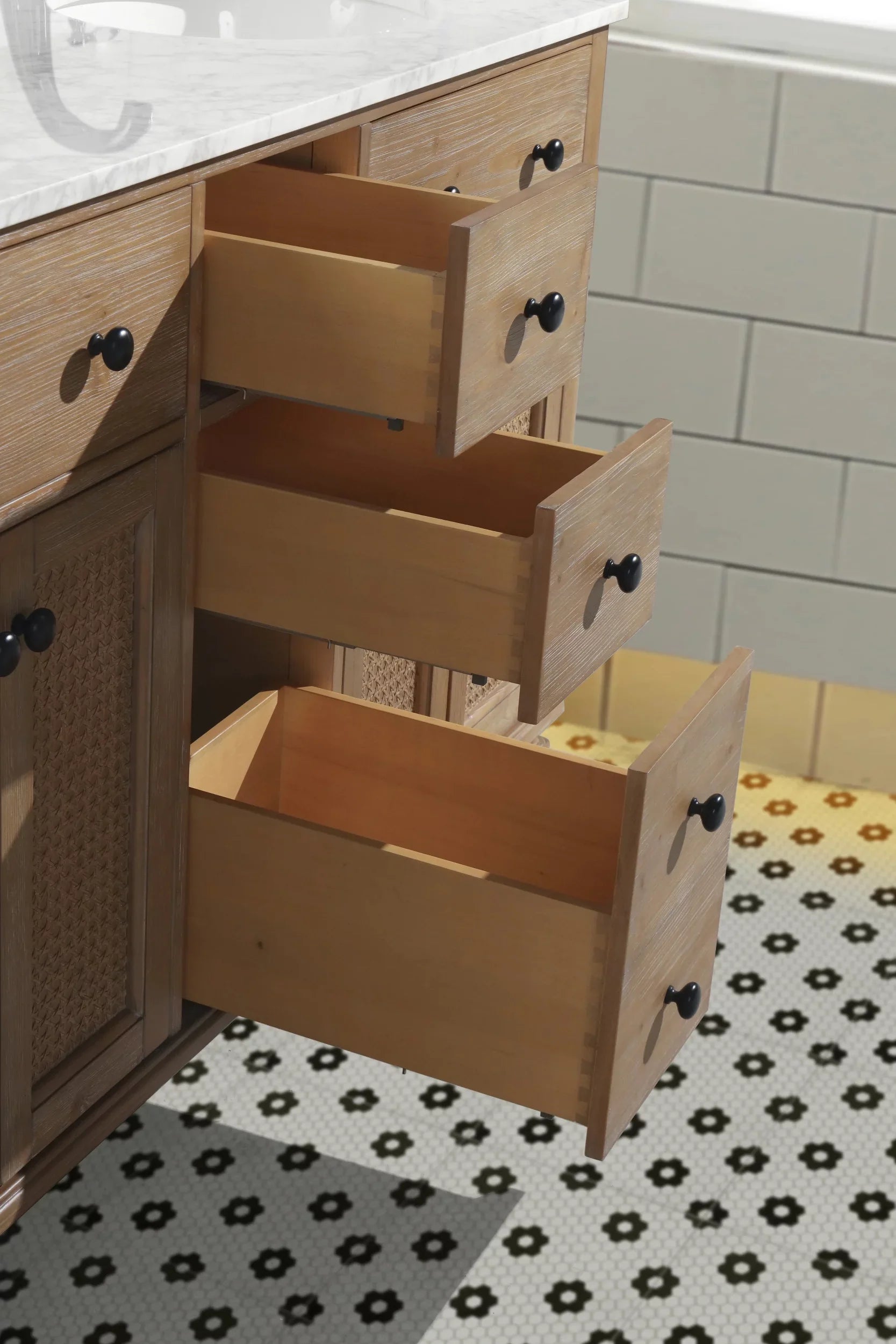 Annie 55 Bathroom Vanity Weathered Fir