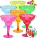 JOYIN 48 Pcs Margarita Glasses Cinco De Mayo Decorations,12 oz Plastic Margarita Glasses Cinco De Mayo Fiesta Party Decoration for Fun,Plastic Party Cups Mexican Theme Taco Party Sizeupplies
