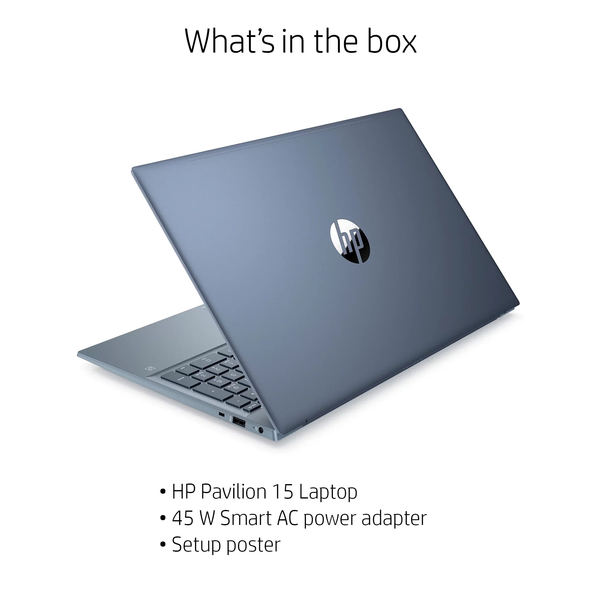 HP Pavilion 15.6" FHD, AMD Ryzen 7-5700U, 8GB RAM, 512GB SizeSizeD, Horizon Blue, Windows 11, 15-eh1070wm