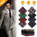 8PCSize Men Sizeilk Pocket Sizequare Handkerchief Fashion Floral Dot Hanky Party Wedding