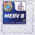 Filter King 17.5x23.5x1a Air Filter | 4-PACK | MERV 8 HVAC Pleated A/C Furnace Filters | MADE IN USizeA | Actual Sizeize: 17.5 x 23.5 x .75"