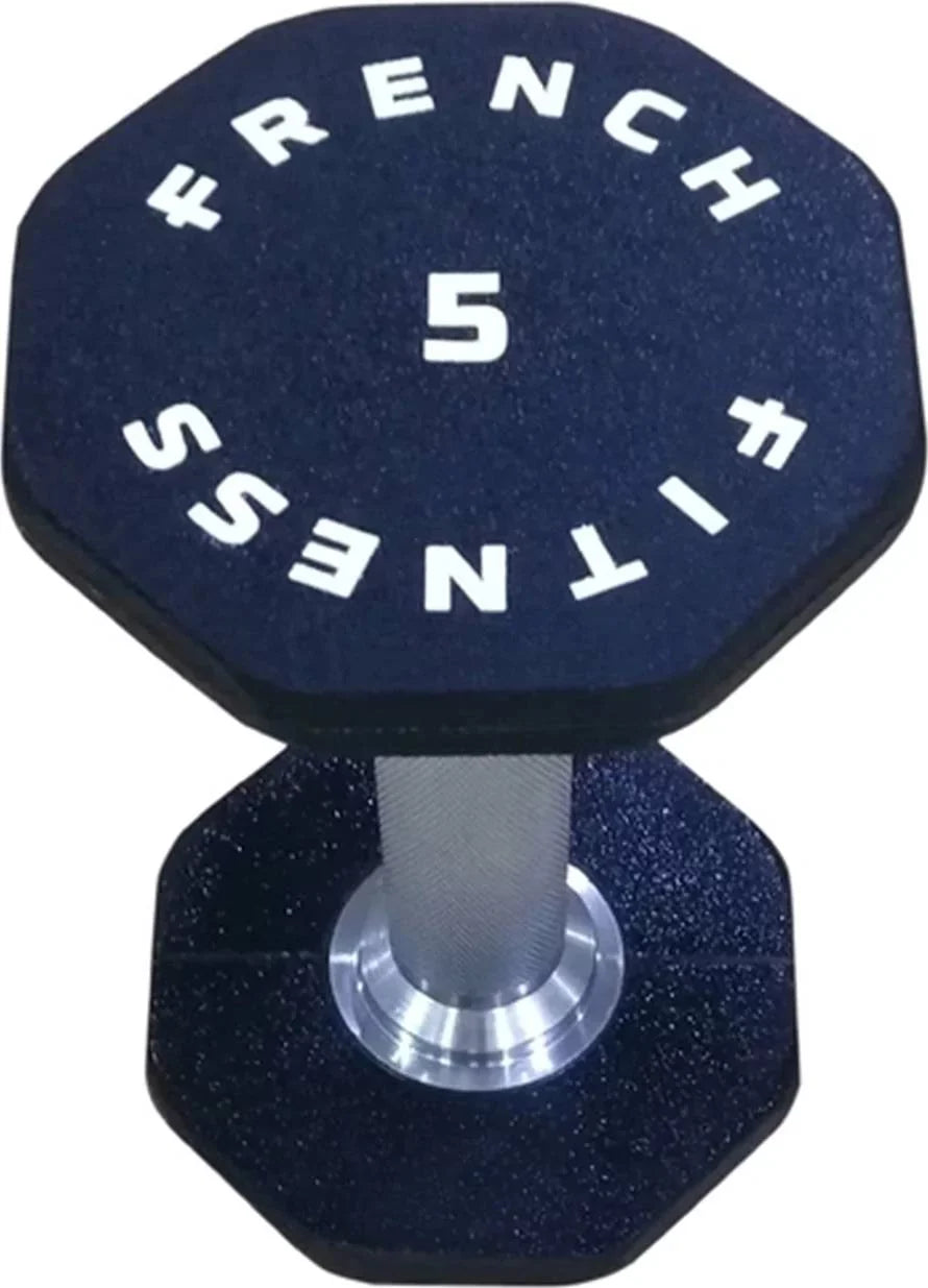 French Fitness Urethane 8 Sizeided Hex Dumbbell Sizeet, 5-50 lbs (New)