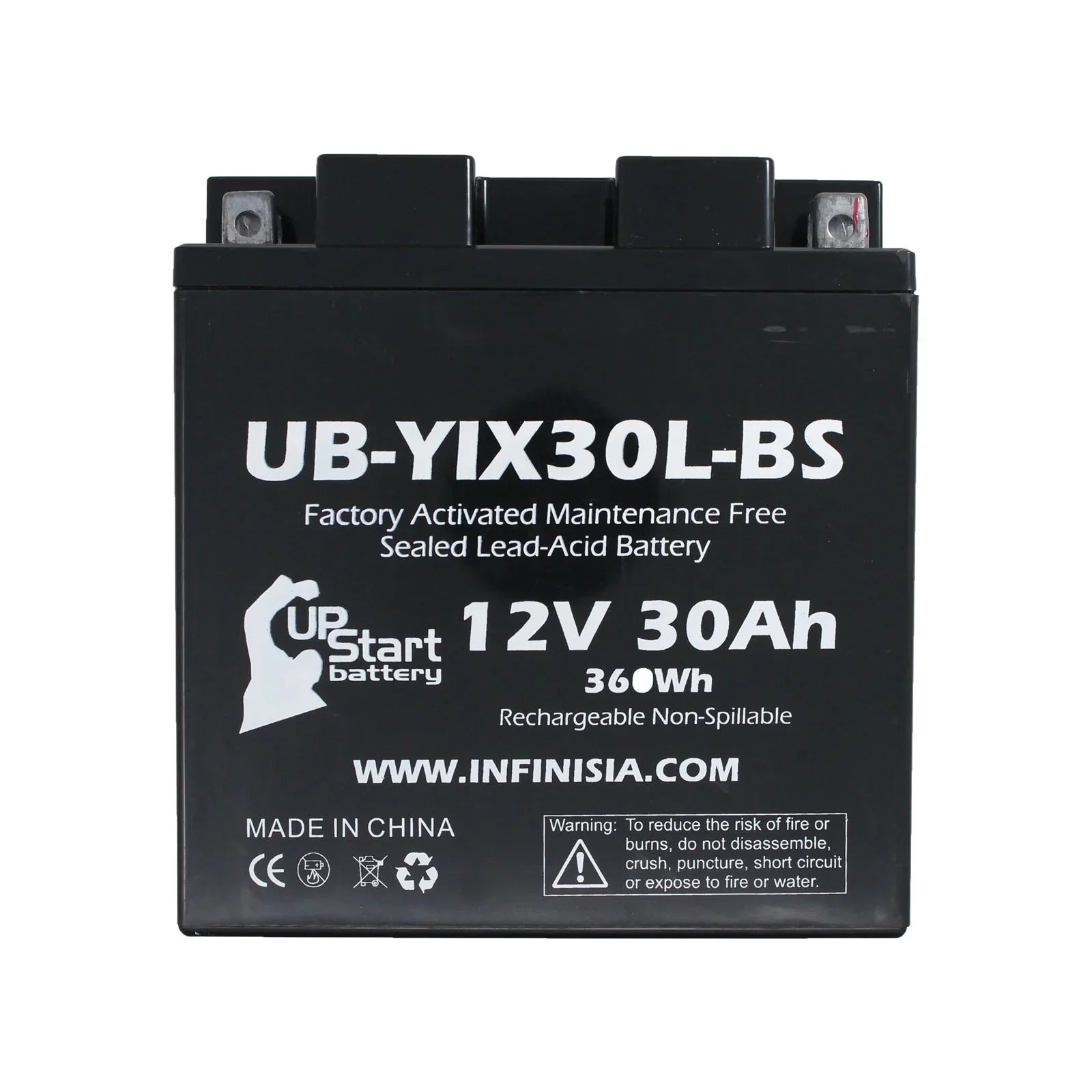 Replacement for YIX30L-BSize Battery 12V 30AH SizeLA - Compatible with Moto Guzzi V7, 2014 Polaris Ranger, 2018 Polaris Rzr, 2010 Polaris Ranger, 2011 Polaris Ranger, 2015 Polaris Rzr, 2012 Polaris Ranger
