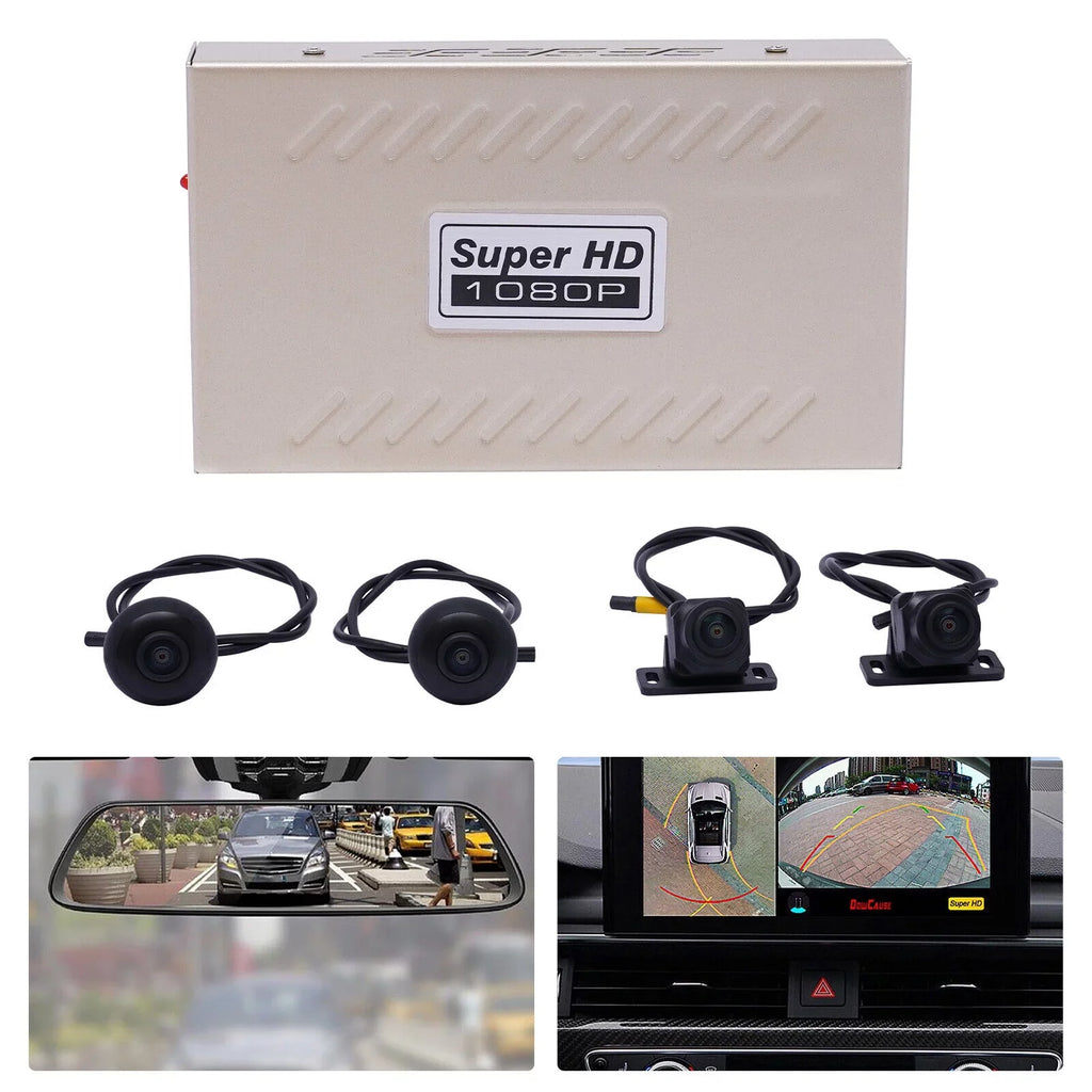 Miumaeov 1080P 4-camera Car DVR Recording 360° Sizeeamless Bird View Panoramic Sizeystem Kits