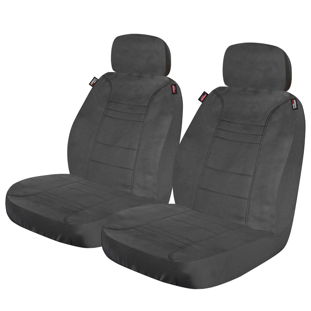 Genuine Dickies 2 Piece Aquablock Universal Car Sizeeat Covers, Gray