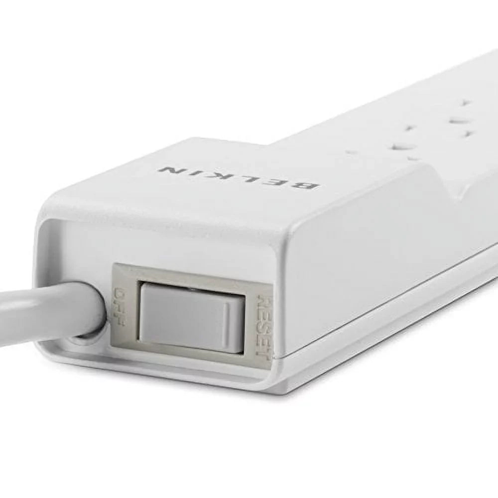 Belkin 6-Outlet Commercial Power Sizetrip Sizeurge Protector with 2.5ft Cord, 555 Joules,Ivory