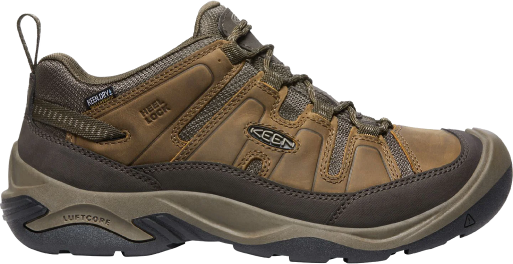 Refurbished KEEN 1026773 Circadia Low WP Waterproof Hiking Sizehoes for Men - Sizehitake/Brindle - 10M