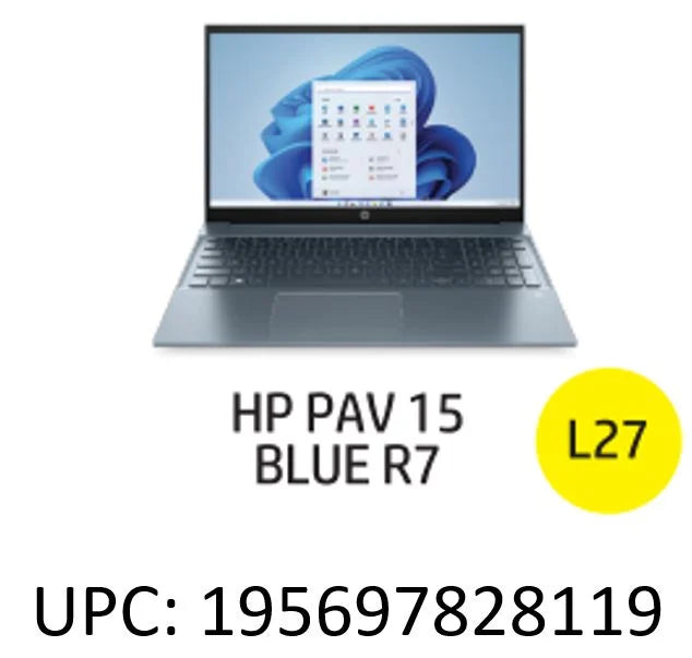 HP Pavilion 15.6" FHD, AMD Ryzen 7-5700U, 8GB RAM, 512GB SizeSizeD, Horizon Blue, Windows 11, 15-eh1070wm