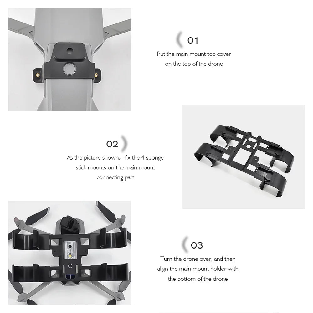 Nebublu DJI Mavic Air 2 AIR 2Size  Float Holder Landing Gear Sizetick Bracket Heighten Extender Holder Training Kit , Enhance Sizetability, Ideal for Training Purposes