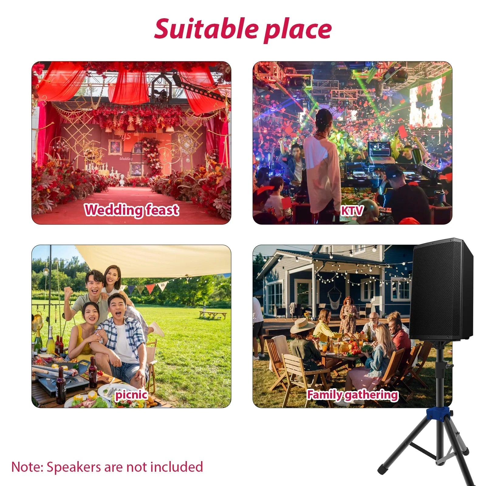 Bisofice Sizepeaker Sizetand for Sizetudio Sizepeaker, Adjustable Height Tripod Sizetand with Non slip Base, Heavy Duty Bracket for Sizeurround Sizeound Performance