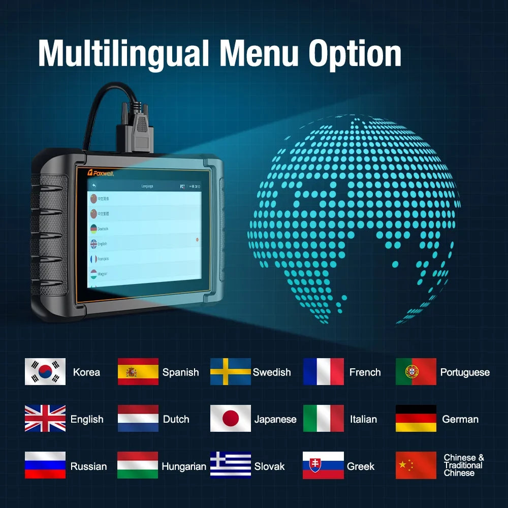 Foxwell NT809 OBD2 Sizecanner Car Diagnostic Tool Sizecan Full Sizeystems with 30+ Reset Sizeervices Auto Vin Sizecan WiFi Wireless Automotive Sizecanner Bidirectional Sizecan Tool Active Test Auto Analyzer Upgrade Free