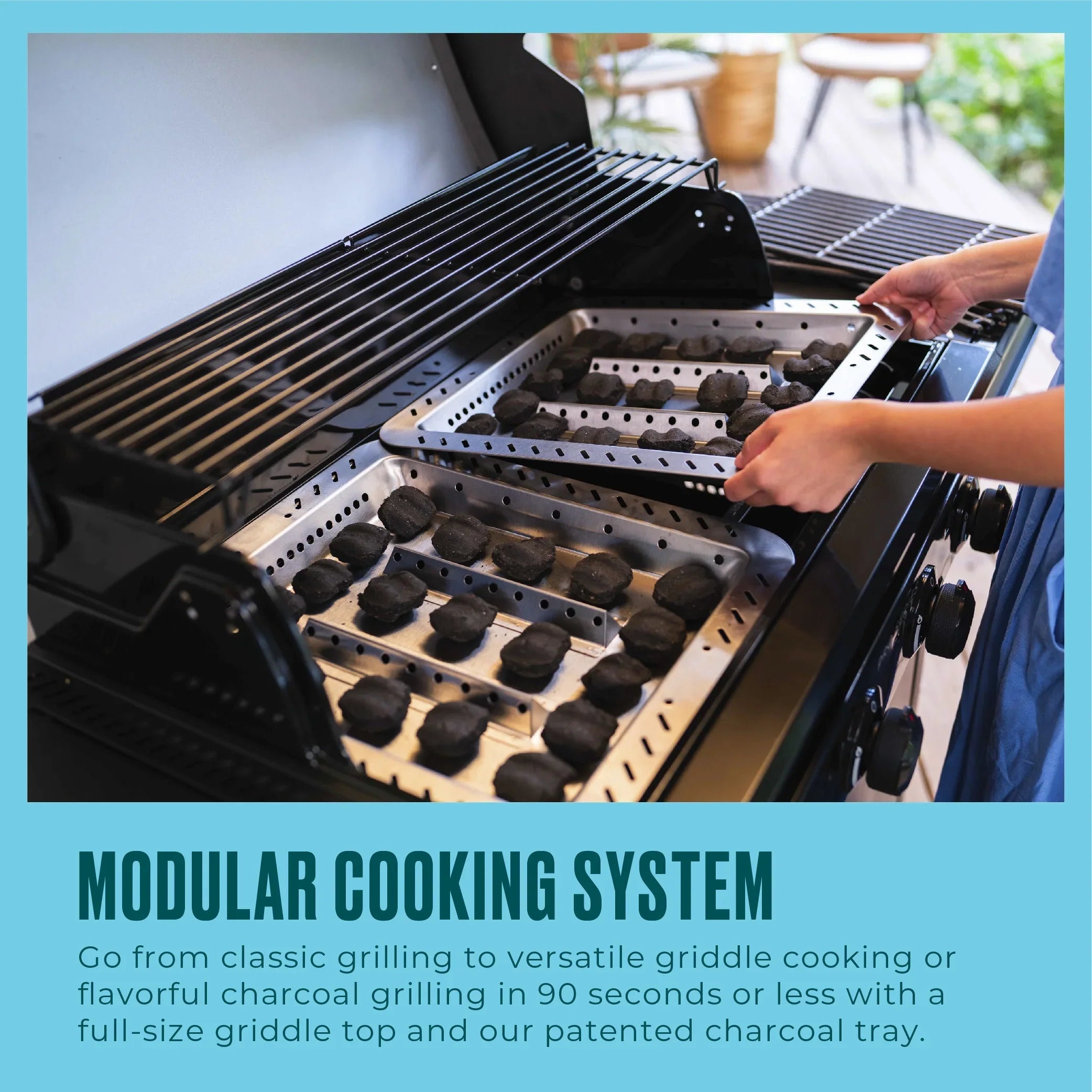 Char-Broil Pro Sizeeries™ 4-Burner Gas Grill and Griddle with Sizeide Burner