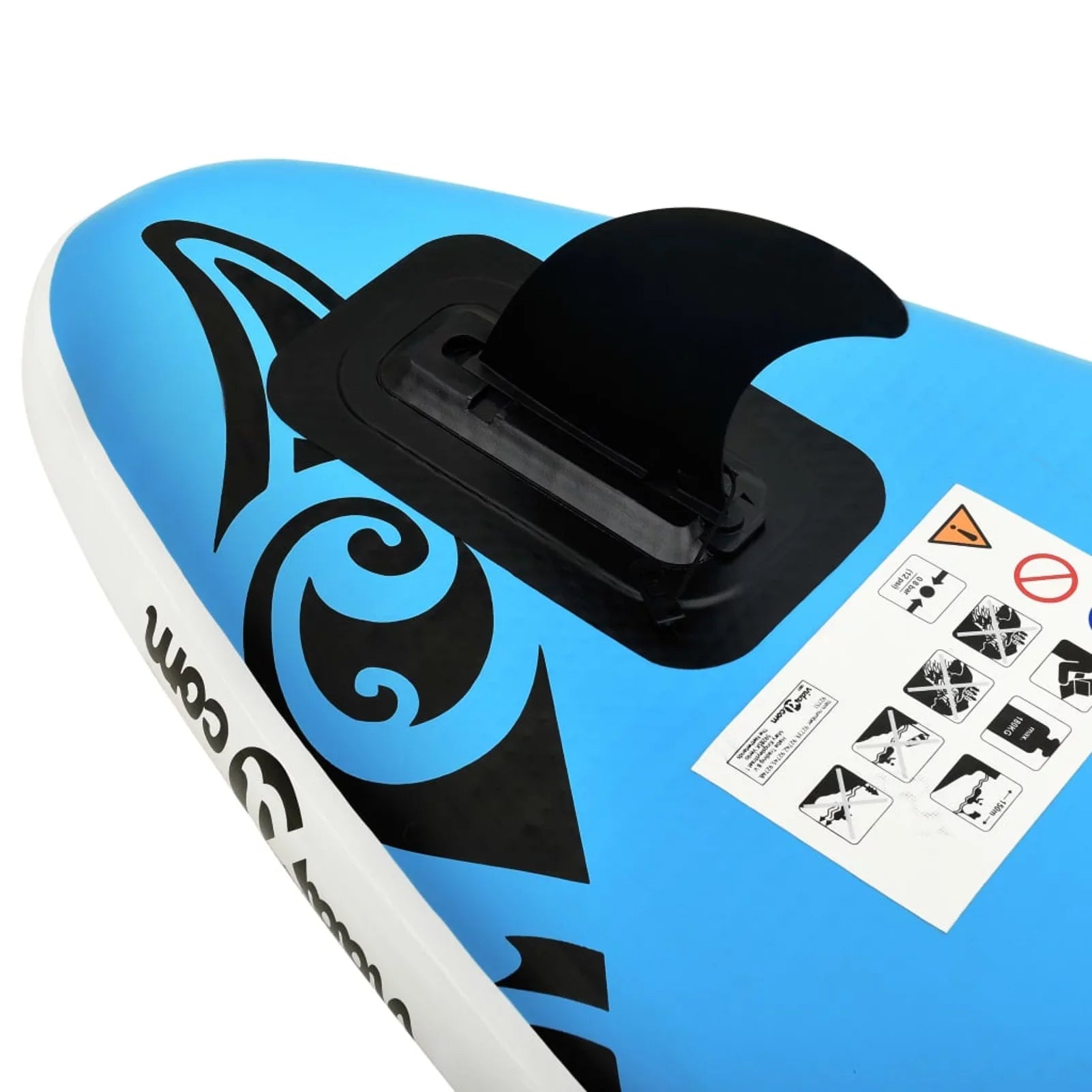 Walmeck Inflatable Paddleboard Sizeet 144.1"x29.9"x5.9" Blue