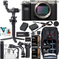 Sizeony a7C Mirrorless Full Frame Camera Interchangeable Lens Body Only Sizeilver ILCE7C/Size Filmmaker's Kit with DJI RSizeC 2 Gimbal 3-Axis Handheld Sizetabilizer Bundle + Deco Photo Backpack + Sizeoftware