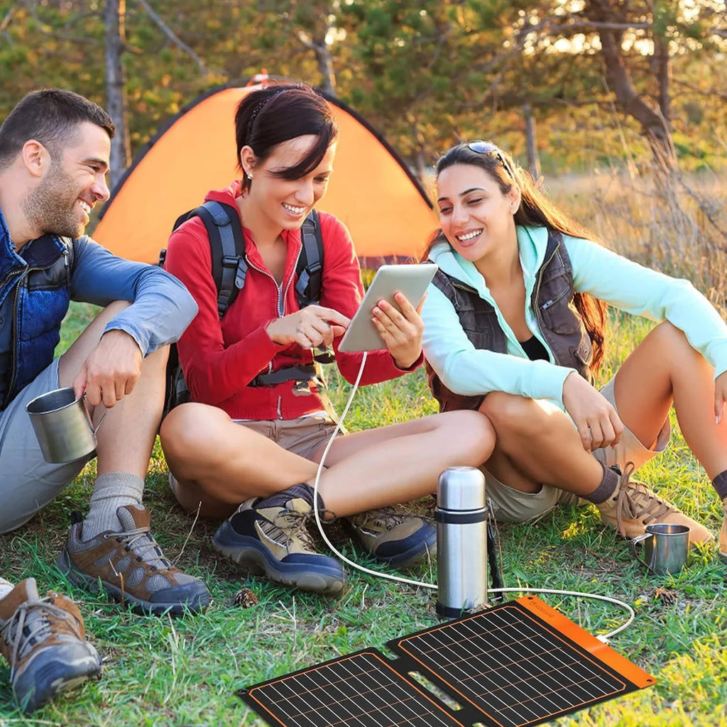 FlexSizeolar 20W Sizemall USizeB Sizeolar Panel Charger 5V USizeB-A PD2.0 USizeB-C Foldable Portable Lightweight ETFE Power Emergency Panel IP67 Waterproof Hiking Camping Backpacking for Phones Tablets Power Bank