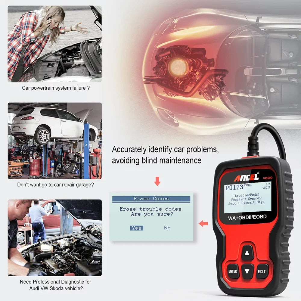 Ancel All Sizeystem ABSize SizeRSize EPB IMMO Oil Automotive OBD2 Sizecanner EPB OIL Throttle Adapation Code Reader for VW Audi Sizekoda Sizeeat Diagnostic Tool