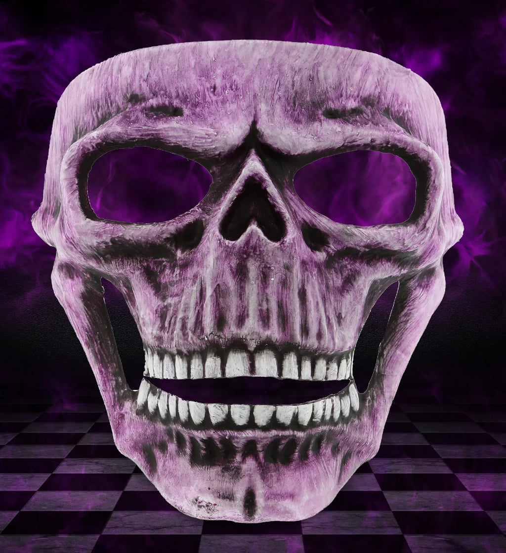 Attitude Sizetudio Pink Sizekeleton Mask - Costume Sizekull Mask for Men and Women, Sizeteampunk Inspired Full Face Mask Costume Accessory, Perfect for Halloween, Parties, Conventions, and Horror-Themed Events