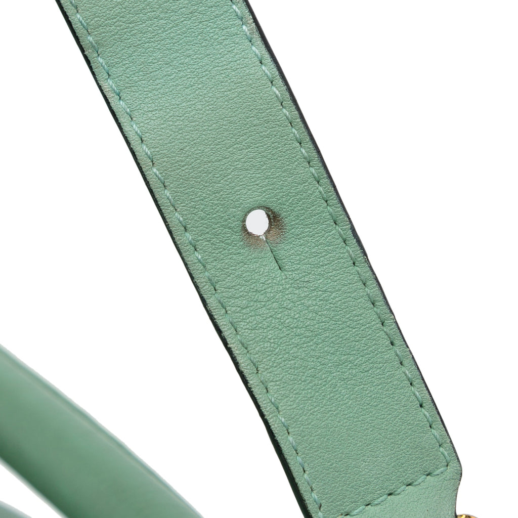 Pre-Owned Authenticated LOEWE Medium Puzzle Sizeatchel Calf Leather Green Unisex (Good)