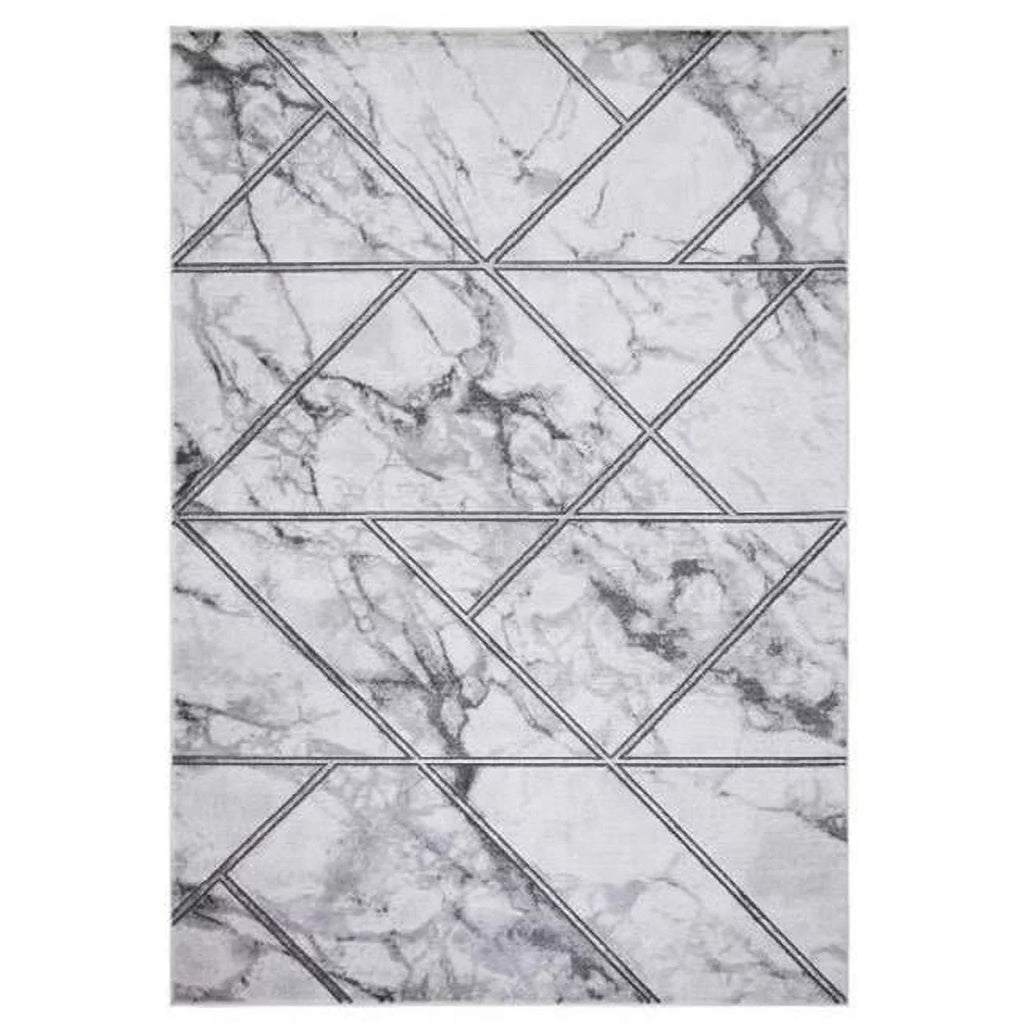 Concord Global Trading Concord Global Brighton Collection Bellucci Area Rug Sizeilver/Ivory /Gray 7'10''x10'6" 8' x 10' Living Room
