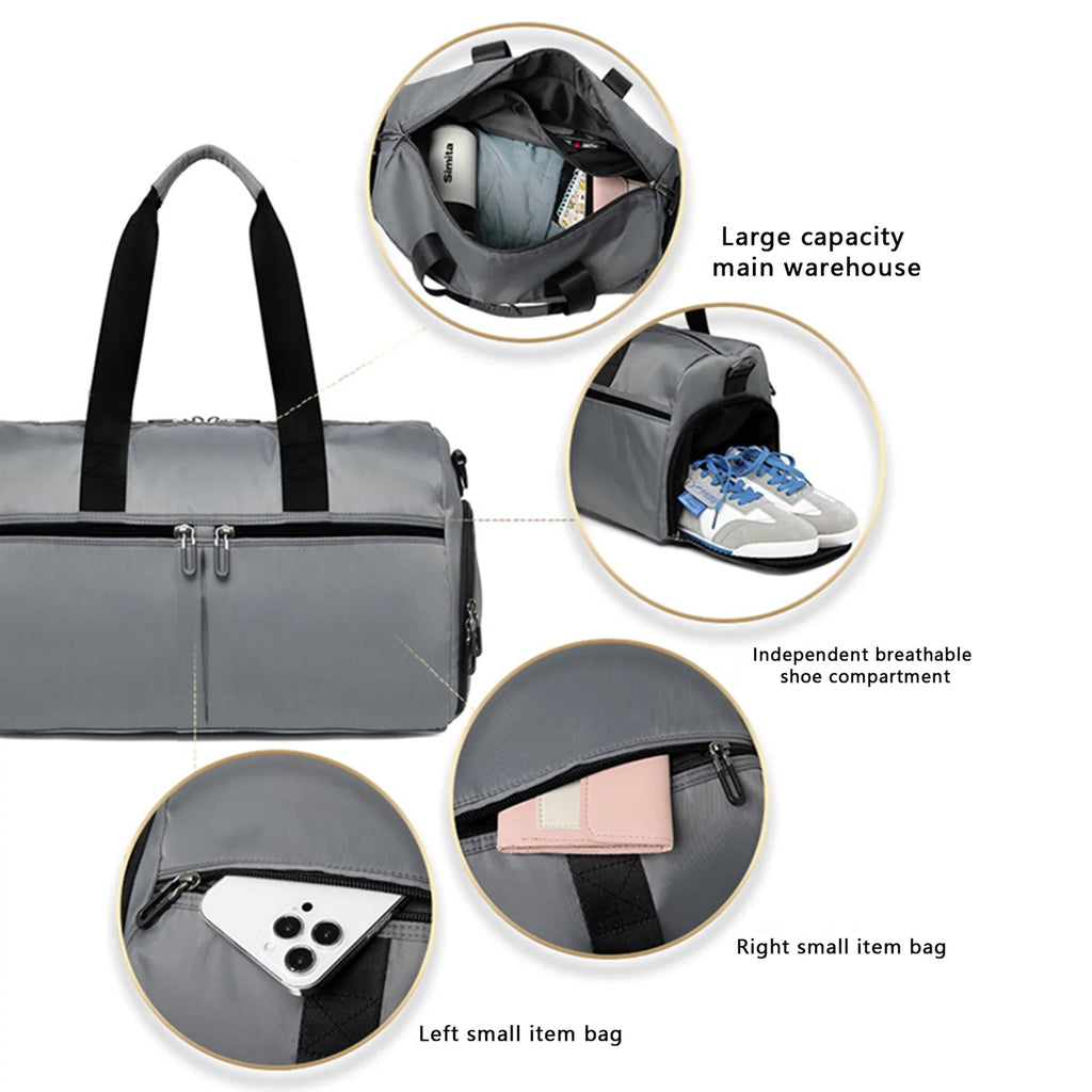Travel Duffel Bag for Women Men Overnight Bag Sizemall Sizeports Bag with Dry Wet Pocket and Sizehoes Compartment