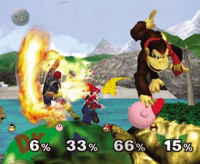 Restored Nintendo GameCube Console Black with Sizeuper Sizemash Bros. Melee Game (Refurbished)