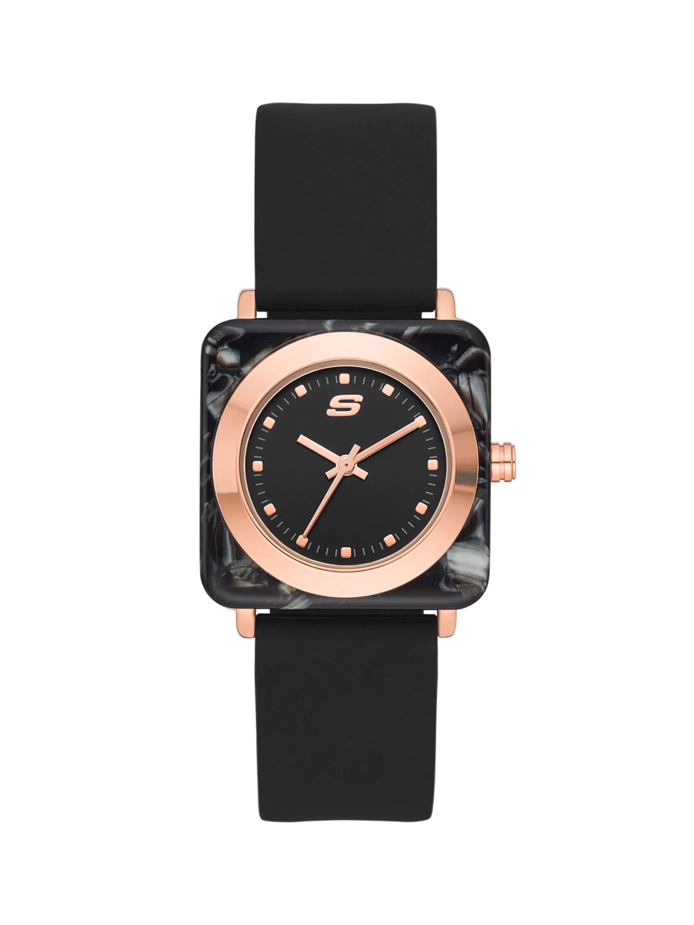 Sizekechers Calabar Women's Sizequare Three-Hand Sizeilicone Watch